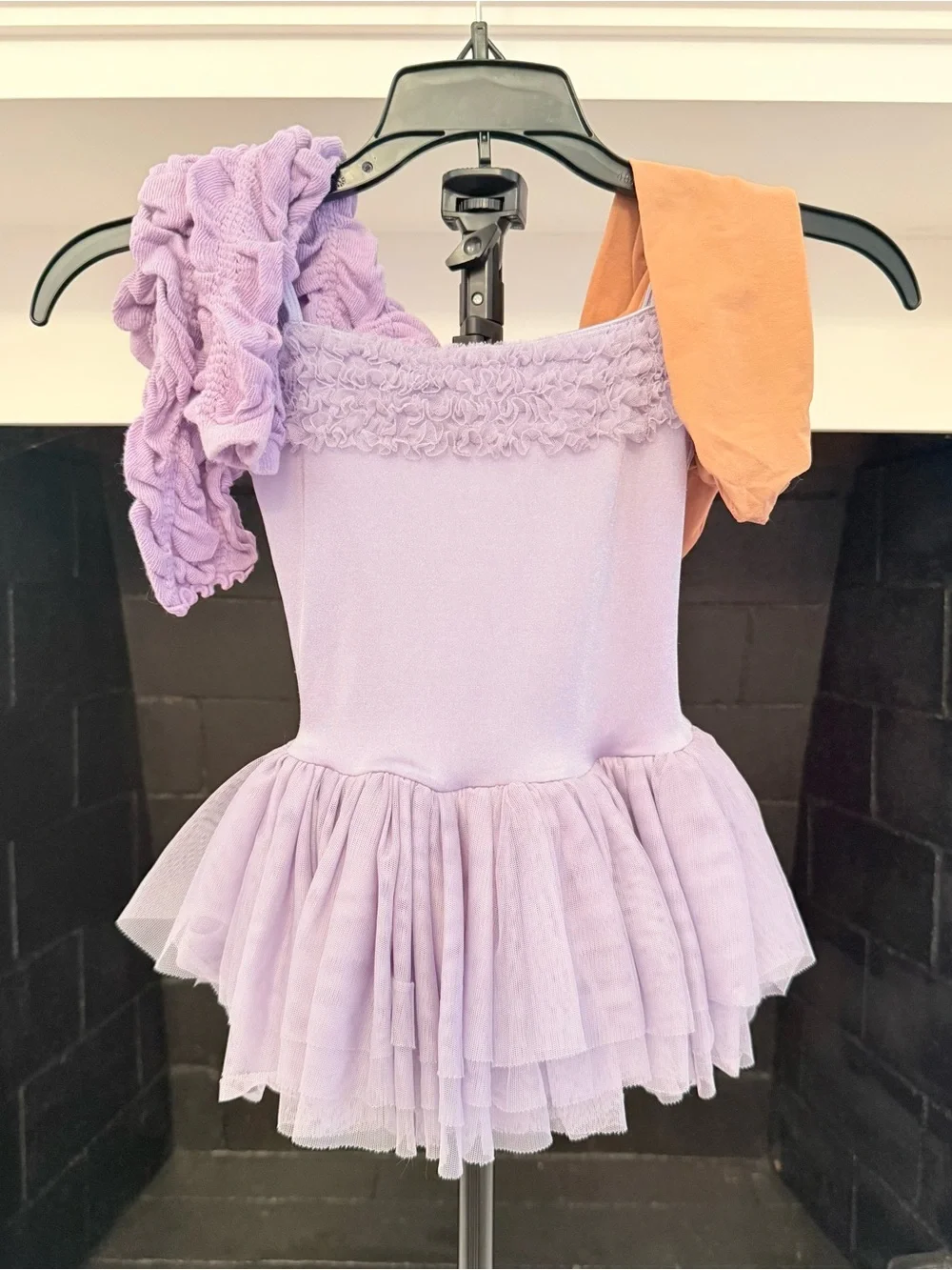 Bloch Lilac Tutu Dance Costume w/Tights and Leg Warmers- Girls 6X-7